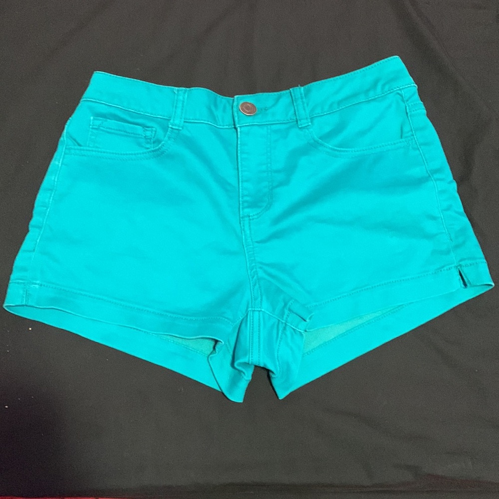 SO - Greenish Blue Denim jean shorts size: 7